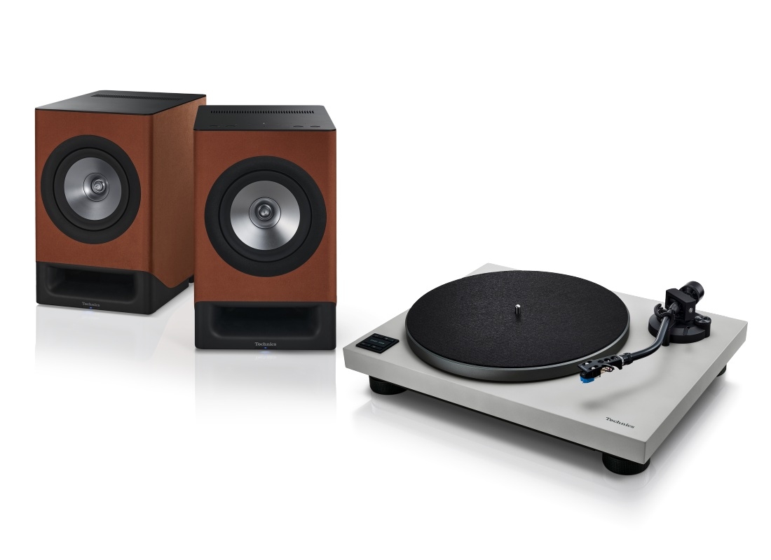 Bundle Technics SC-CX700 + SL-40CBT Plattenspieler + Lautsprecher | Terracotta-Grau | Neu