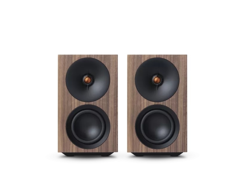 Cambridge Audio L/R S Wallnuss - Ultra-kompakte aktive Stereo-Lautsprecher, Paar | Neu