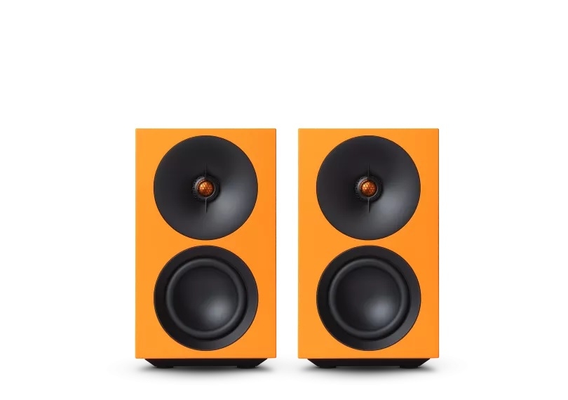 Cambridge Audio L/R S Orange - Ultra-kompakte aktive Stereo-Lautsprecher, Paar | Neu