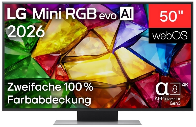 LG 50MRGB87B9B.AEU 127 cm, 50 Zoll 4K Ultra HD Mini RGB evo Smart TV
