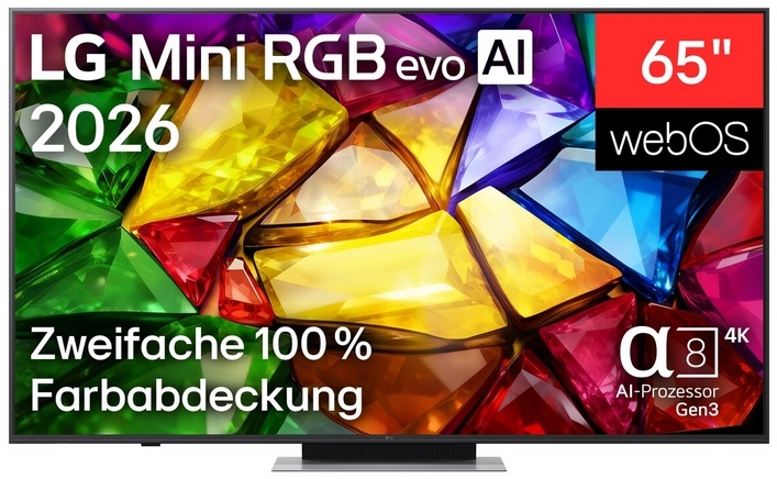 LG 65MRGB87B9B.AEU 165 cm, 65 Zoll 4K Ultra HD Mini RGB evo Smart TV