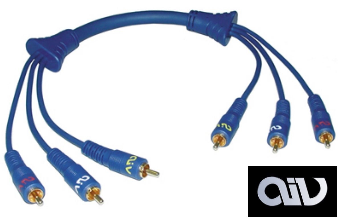 AIV DEEP BLUE C NEU Audio Video 3 x Cinch Verbindungskabel - 10,00 m