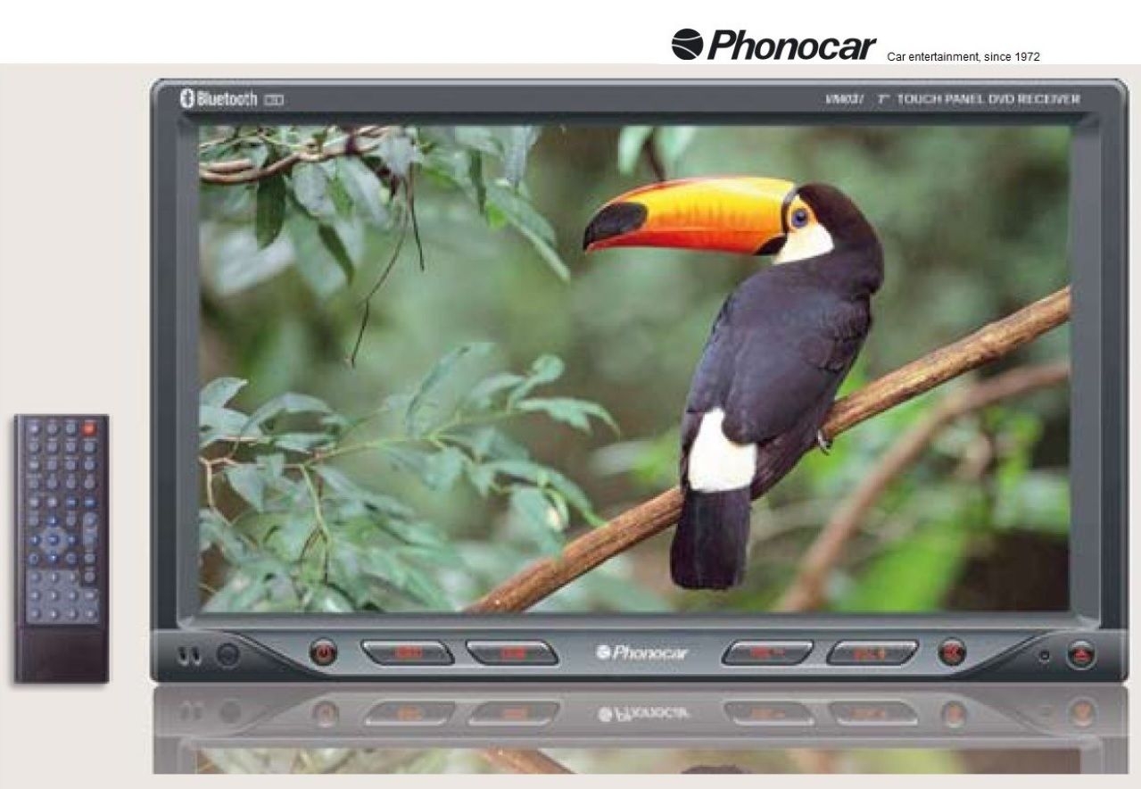 Phonocar VM031 NEU Doppel DIN DVD Receiver Bluetooth Fernbedienung VM 031