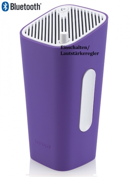 Sonoro Go NewYork (OHNE RADIO) Weiß/Violett Bluetooth Akku AUX | Neu