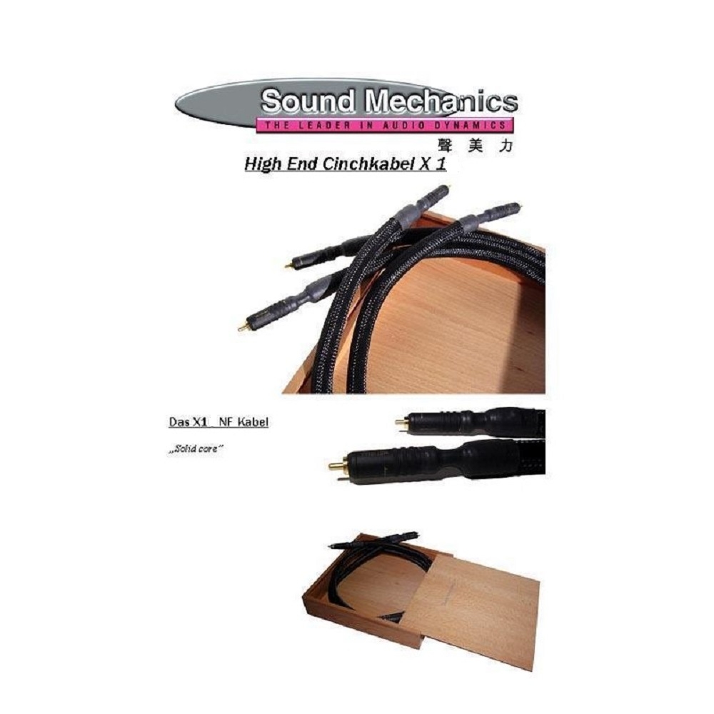 Sound Mechanics X1 HIGH END Cinch Kabel 1 Meter Paar UVP war 249.-€
