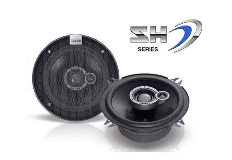 Clarion SH1334R Lautsprecher für Auto PKW 350 Watt 3-WEGE 13cm mit Gitter