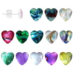 Ohrringe Chirurgenstahl Ohrstecker Perlmutt Herz