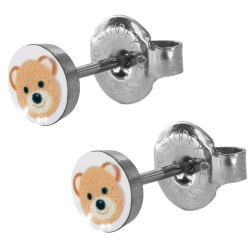 Ohrringe Chirurgenstahl Ohrstecker mit Teddybär Studex Sensitive