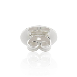 Ohrmutter Ohrringe Ohrstecker 925 Sterling Silber Butterfly-Verschluss mit Platte 10mm Stück