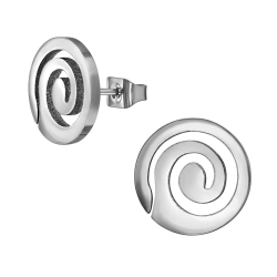 Titan Ohrringe Ohrstecker mit runder Spirale 12mm