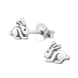 Kinder Ohrringe Ohrstecker 925 Sterling Silber mit Hase