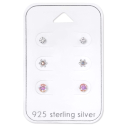 Ohrringe Ohrstecker Set 925 Sterling Silber Blumen