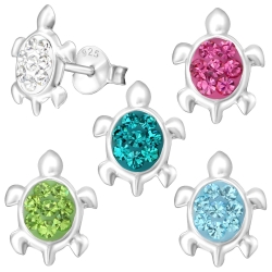 Ohrringe 925 Sterling Silber Ohrstecker Schildkröte