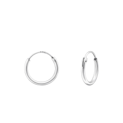 Creolen Ohrringe 925 Sterling Silber 10 mm