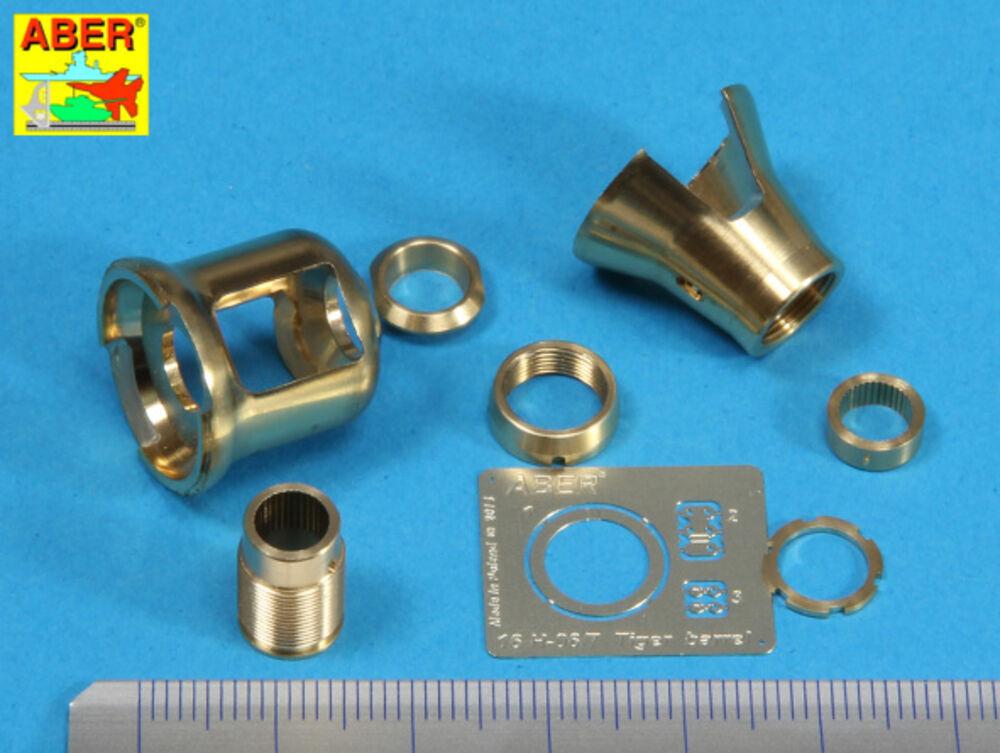 Early muzzle brake used on German 8 8cm barrel Tiger I- early and Tiger II (Porsche turret)  [Tamiya]