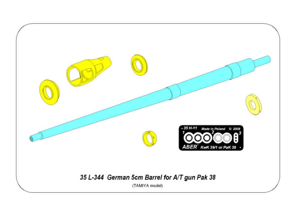 Germ.5cm barrel for Pak 38 [Tamiya]
