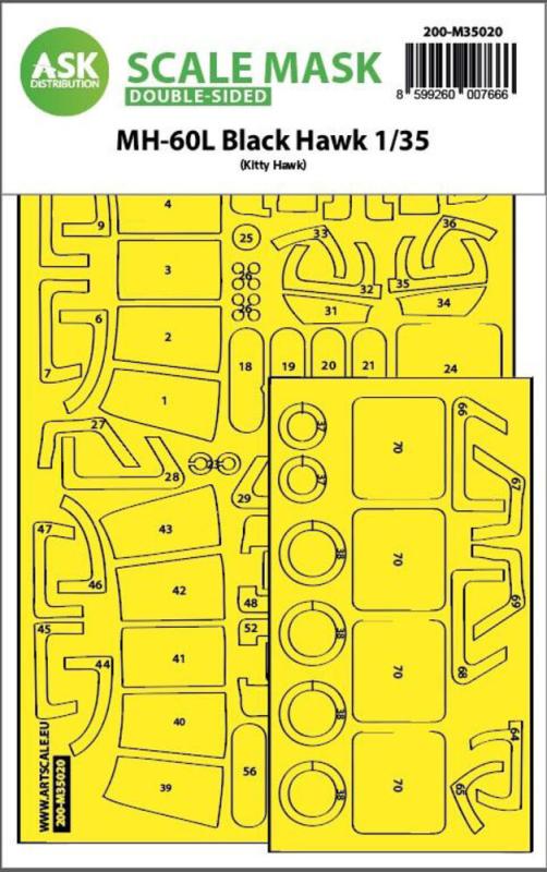 MH-60L Black Hawk - Double-sided express fit painting mask [Kitty Hawk]