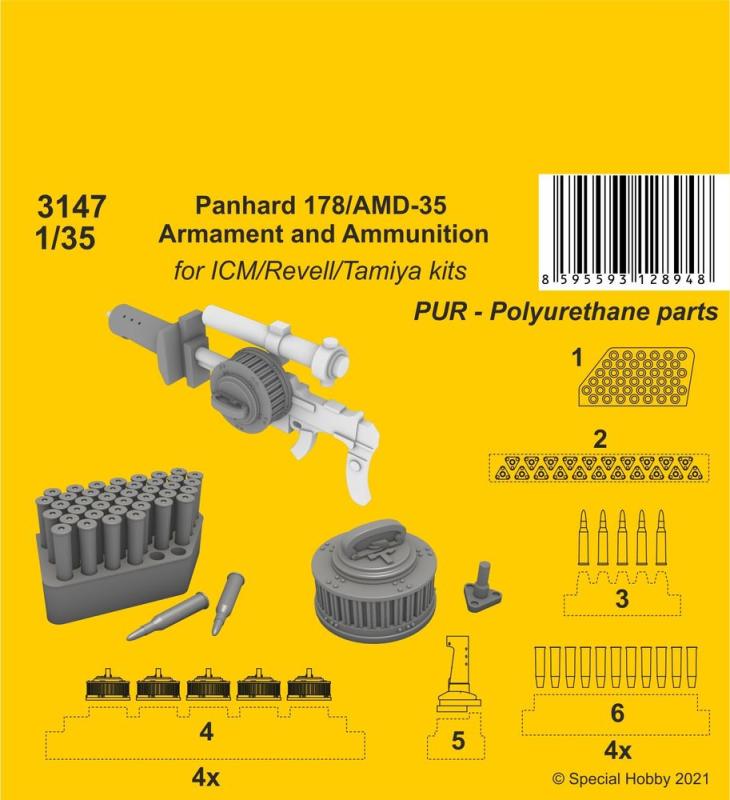 Panhard 178/AMD-35 - Armament and Ammunition [ICM/Revell/Tamiya]