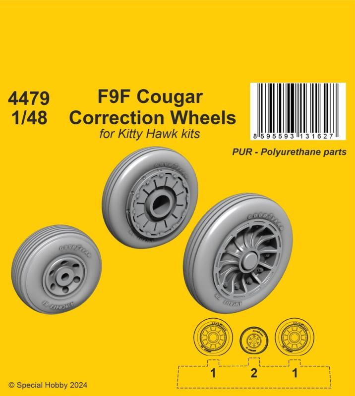 F9F Cougar Correction Wheels  [Kitty Hawk]