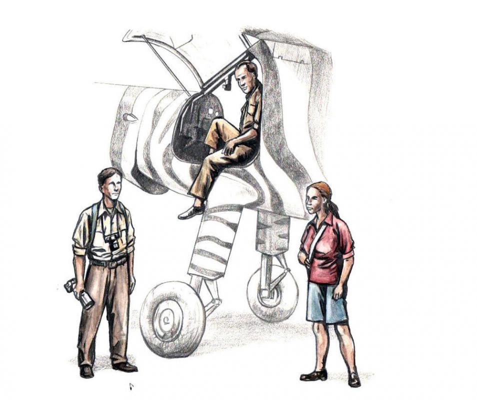 Dornier Do 27 - Civilian Crew (Pilot, Photographer w.two cameras,Woman zoologist)