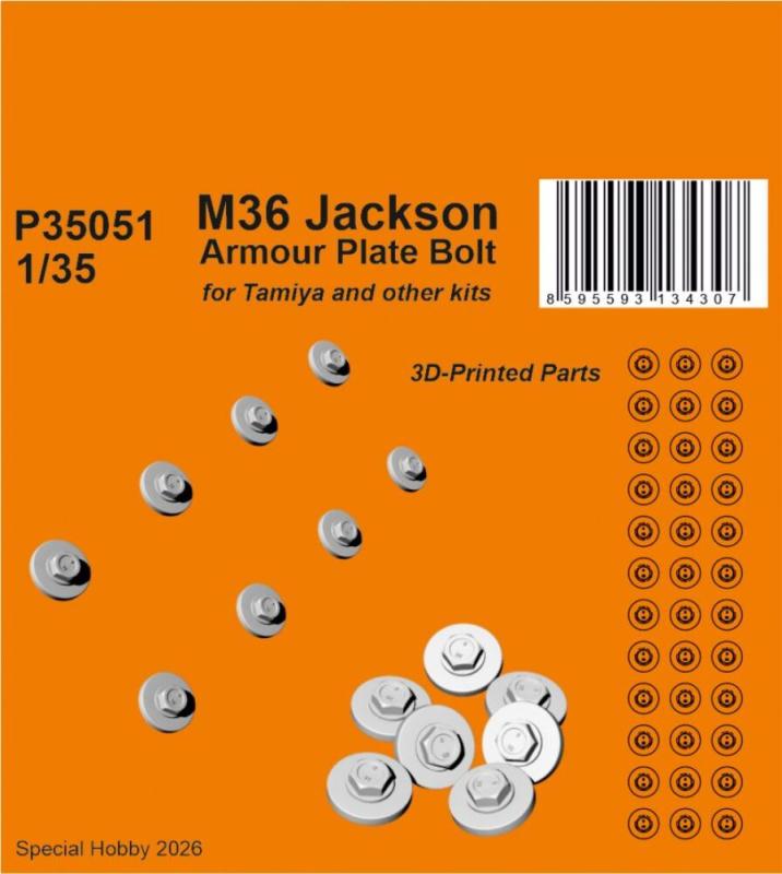 M36 Jackson Armour Plate Bolts [Tamiya]