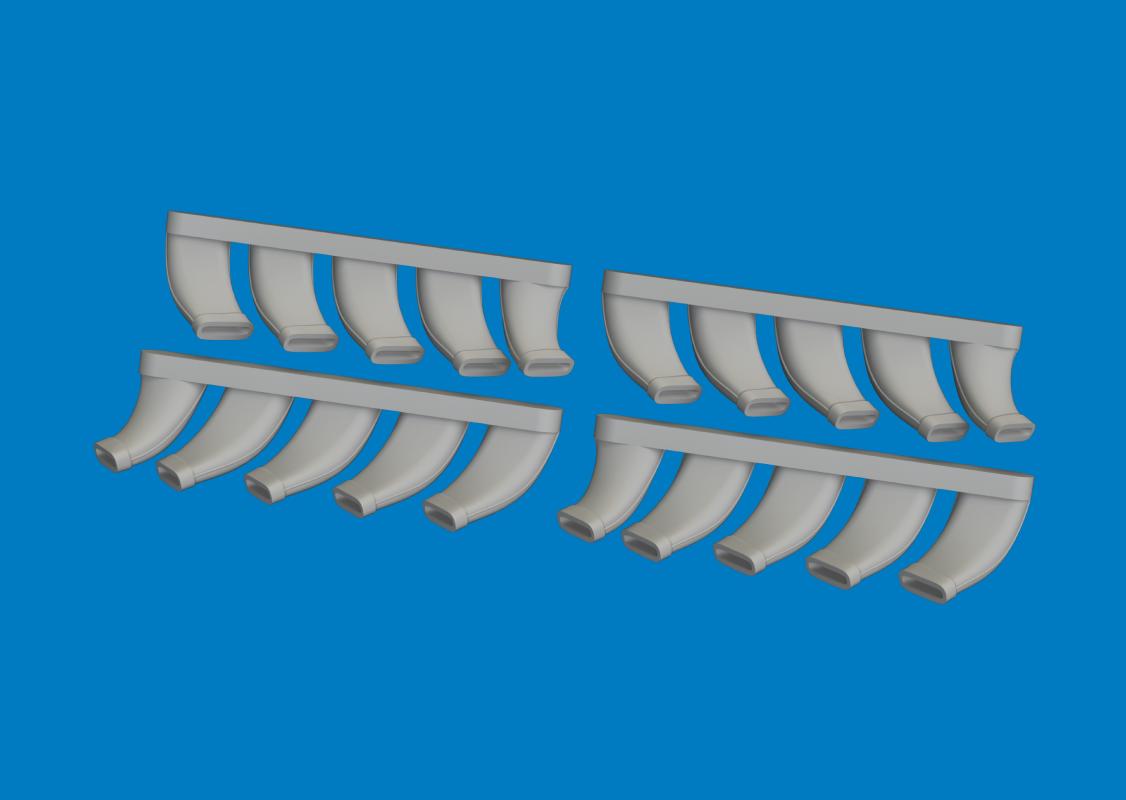 Mosquito - Exhaust stacks - Print [Tamiya]