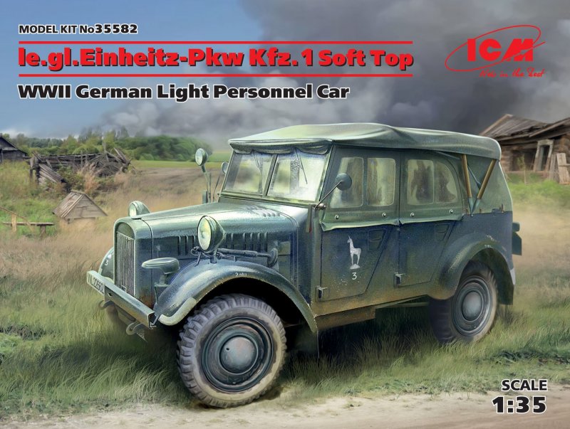 le.gl.Einheitz-Pkw Kfz.1 Soft Top - WWII German Light Personnel Car