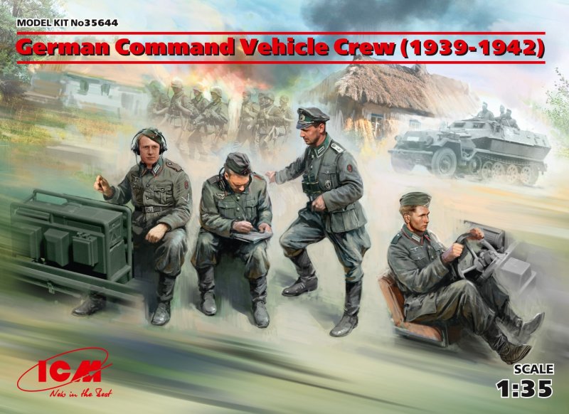 German Command Vehicle Crew (1939-1942) (4 figures)