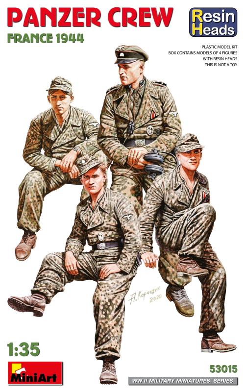 Deutsche Panzer Crew - France 1944 (4 Figuren)