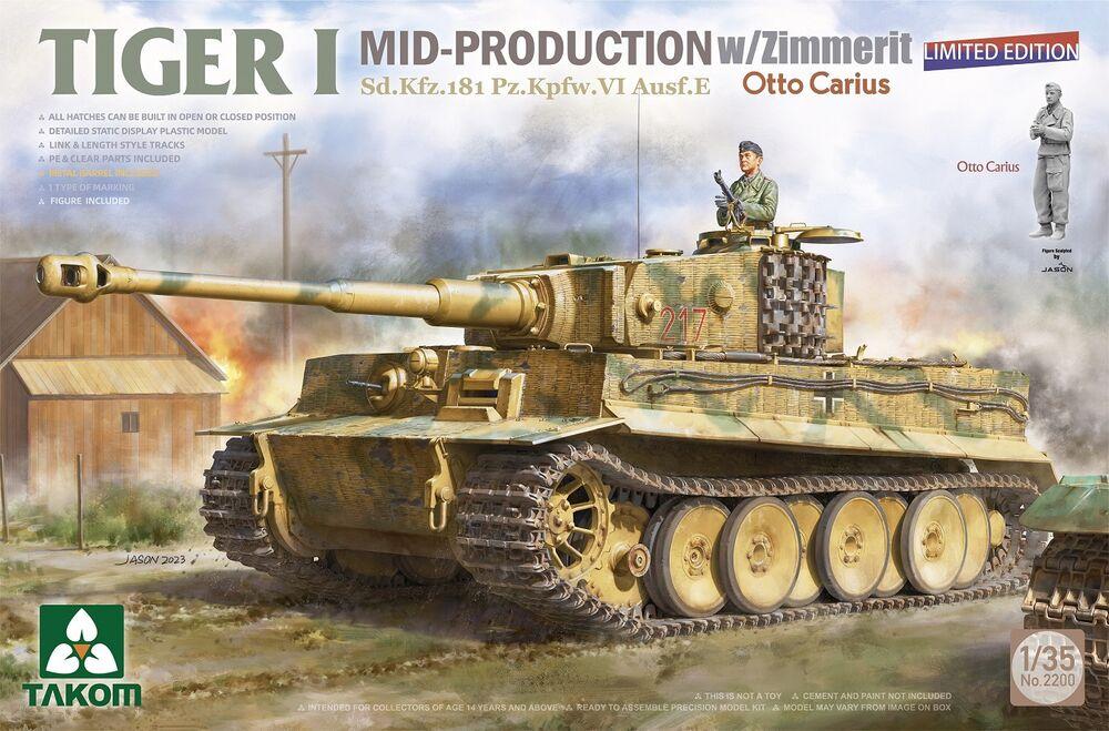 Tiger I Mid-Production w/Zimmerit Sd.Kfz.181 Pz.Kpfw.VI Ausf.E Sd.Kfz.181 Pz.Kpfw.VI Ausf.E Otto Carius (Limited edition)
