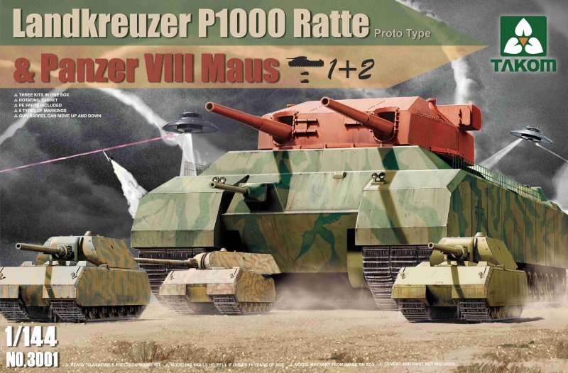 Landkreuzer P1000 Ratte (Prototype) & Panzer VIII Maus