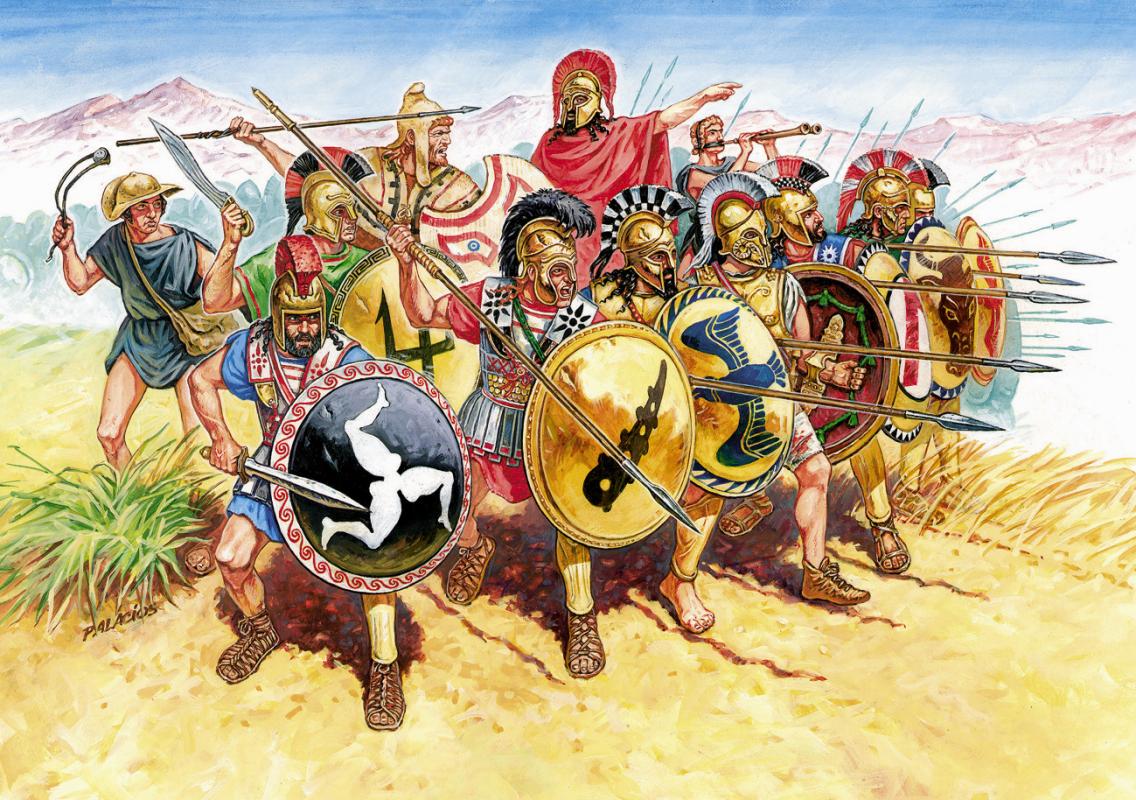 Griechische Infanterie V-IV B.C - Figuren-Set - 45 Figuren