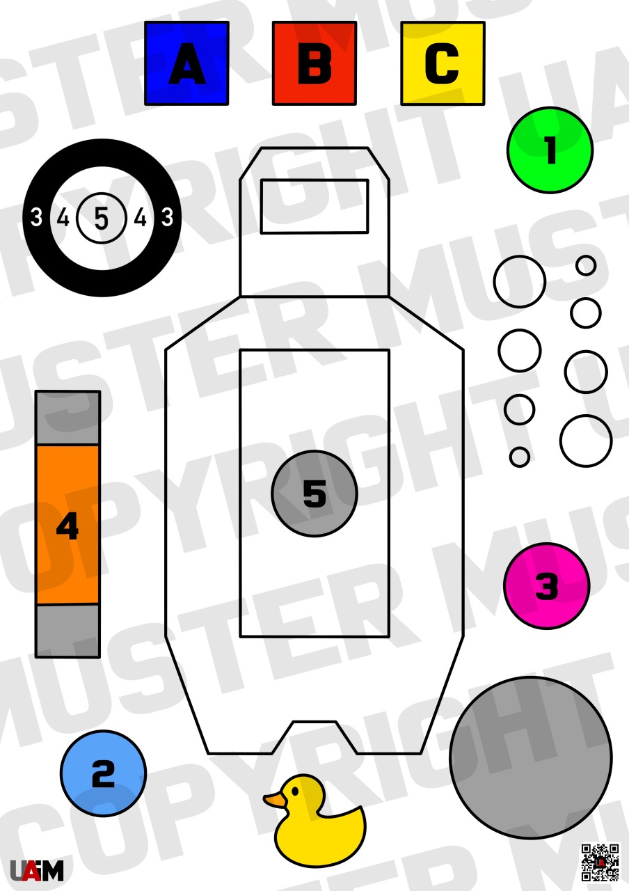 Multi Drill 1 Target DIN A1 – Farbiges Zielscheiben-Design für vielseitiges S...