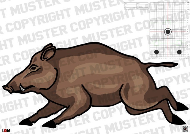 Hunting Target Keiler flüchtig DIN A1 – Realistische Zielscheibe für präzises...