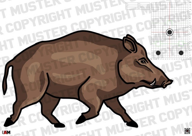 Hunting Target Keiler DIN A1 – Realistische Zielscheibe für präzises Schießtr...