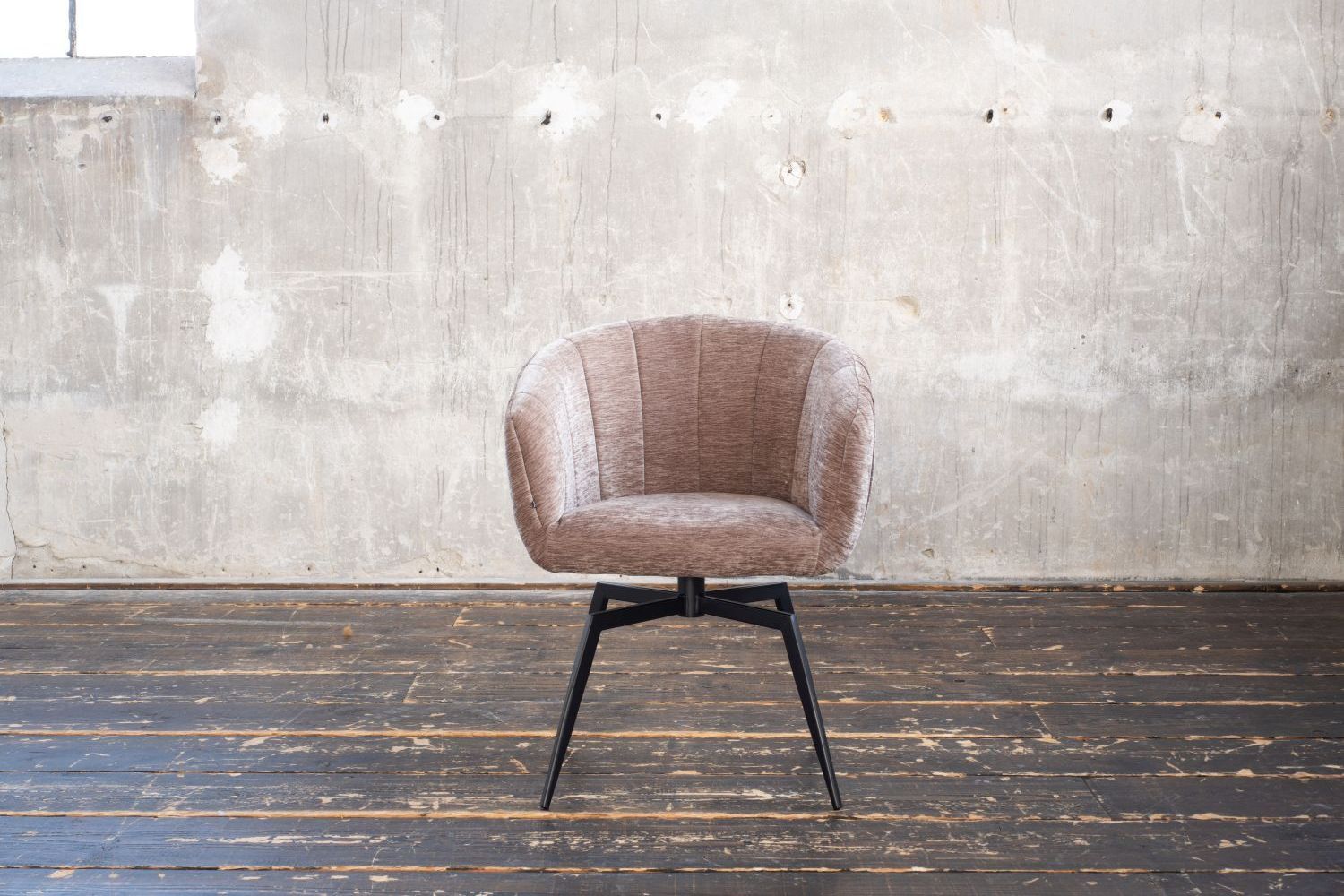 KAWOLA Esszimmerstuhl LIMA Drehstuhl Stoff hellbraun