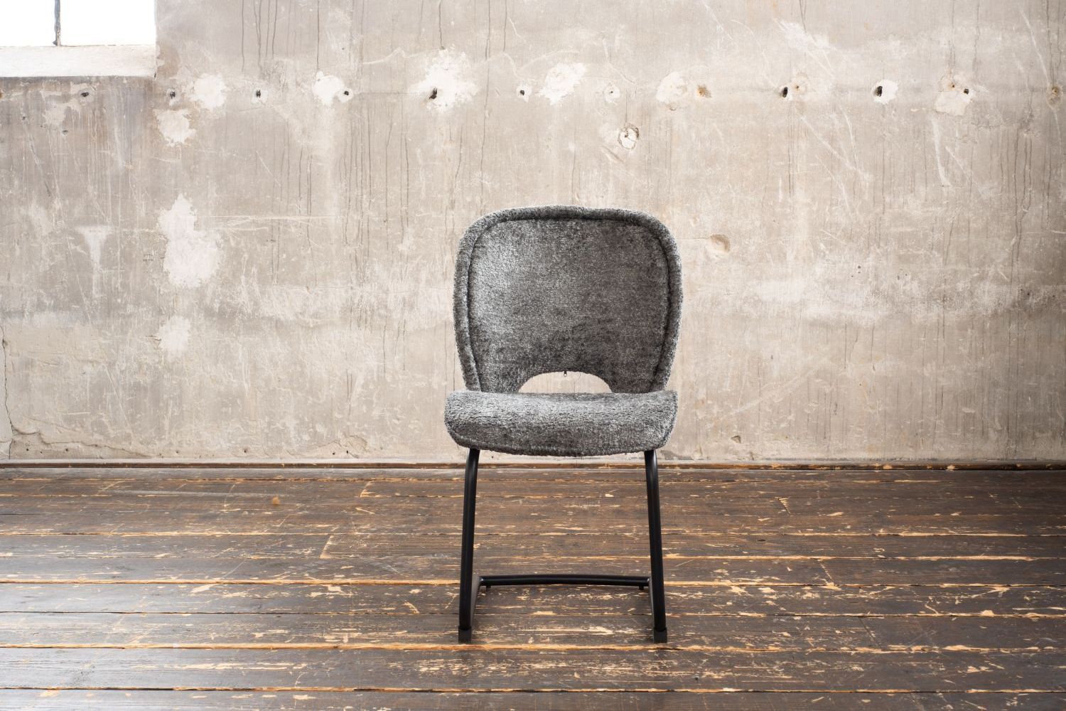 KAWOLA Stuhl JONA Esszimmerstuhl Stoff anthrazit