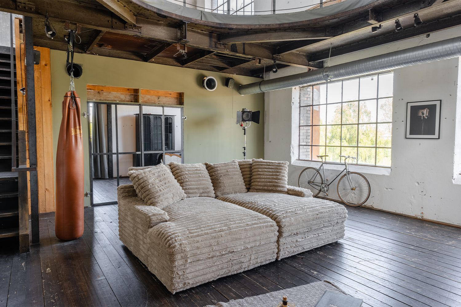 KAWOLA Big Sofa CADY Megacord taupe