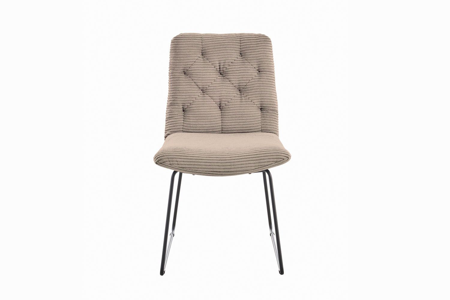 KAWOLA Stuhl NEW CHARME Esszimmerstuhl Cord taupe