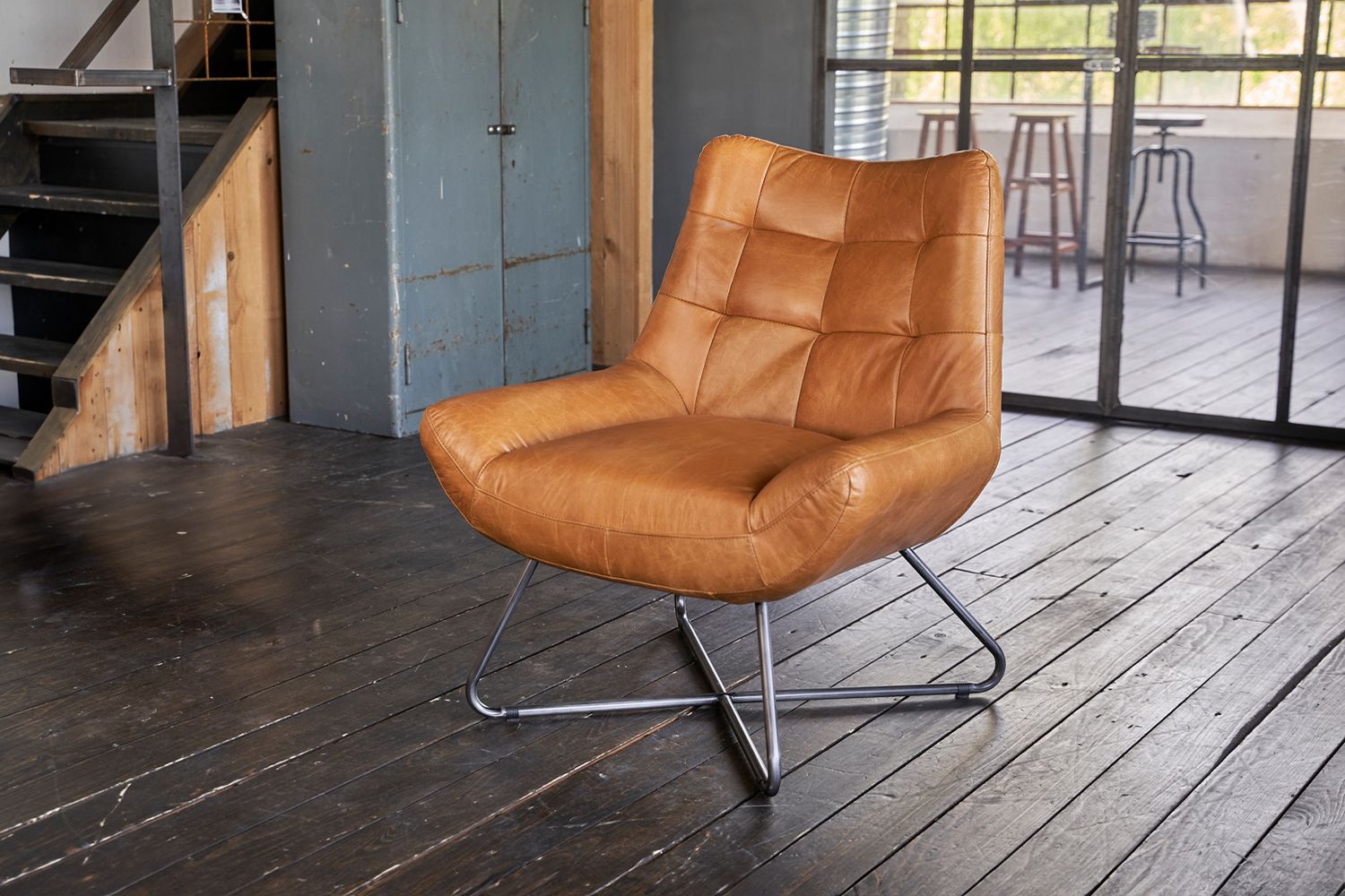 KAWOLA Sessel Snooze Leder cognac B/H/T: 82x93x76cm