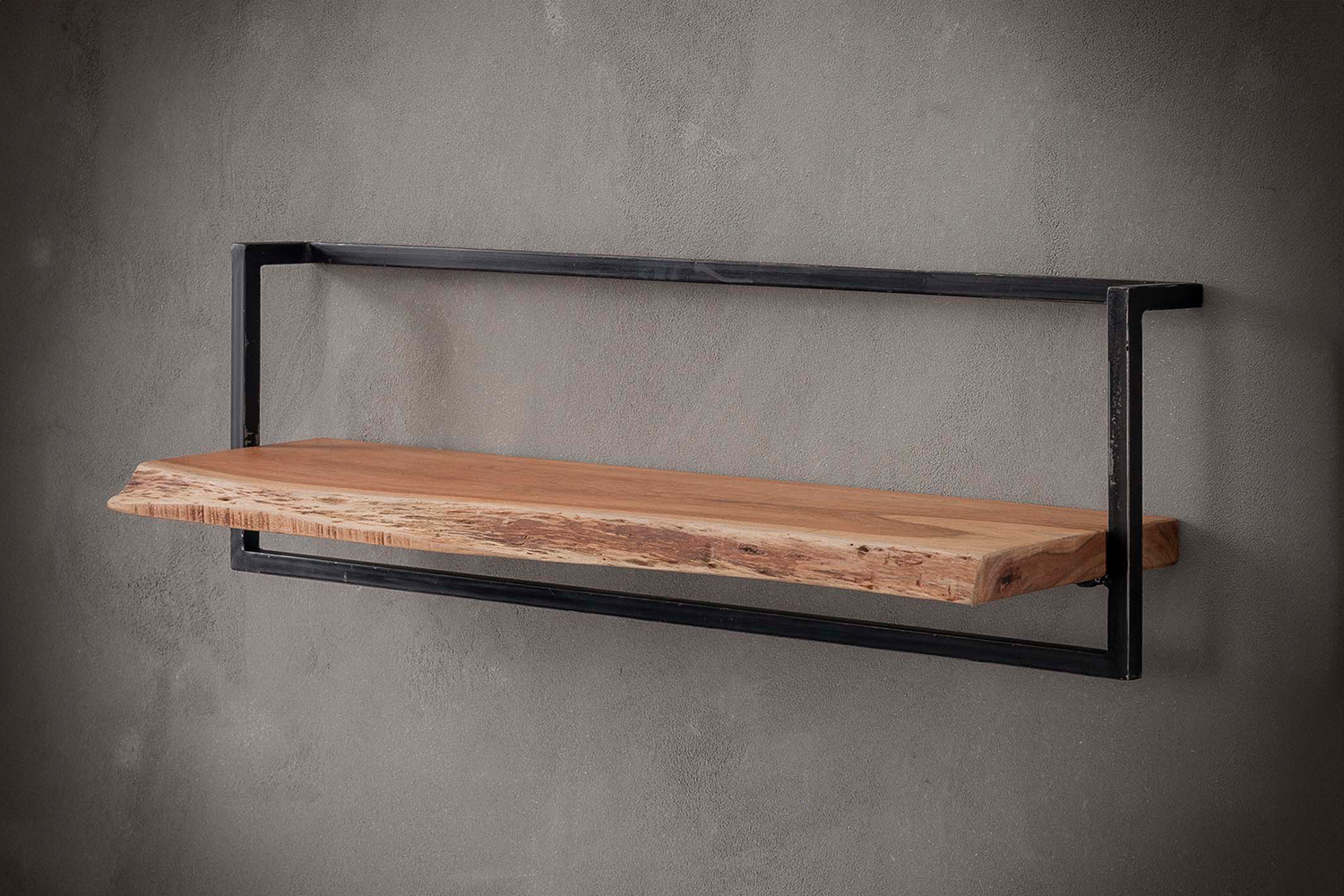 KAWOLA Wandregal ERGEA 100 cm Akazie massiv natur