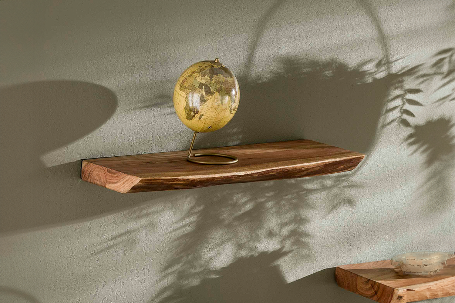 KAWOLA Wandregal ERGEA 60 cm Akazie massiv natur