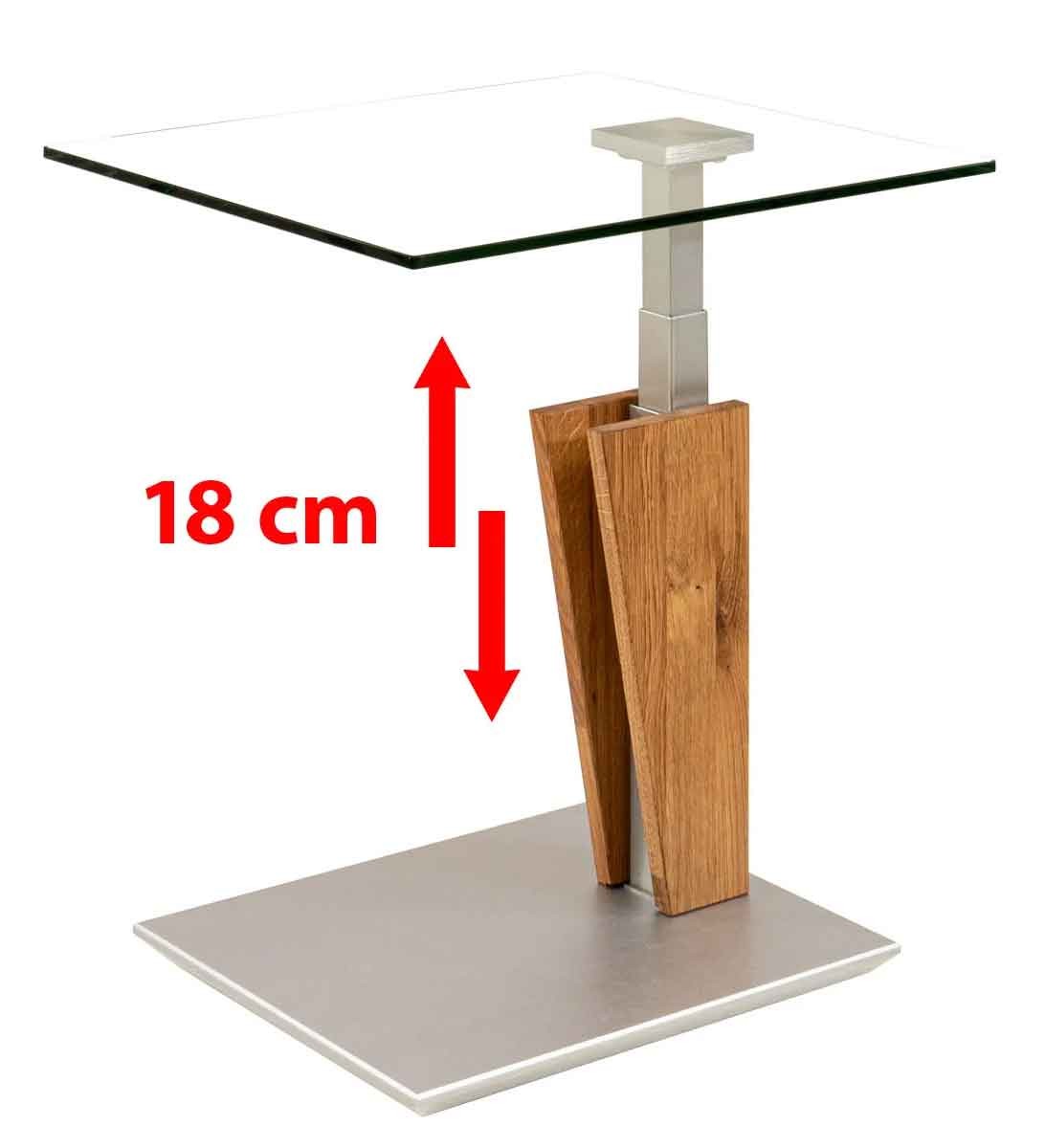 5631 Glas Beistelltisch mit Rollen