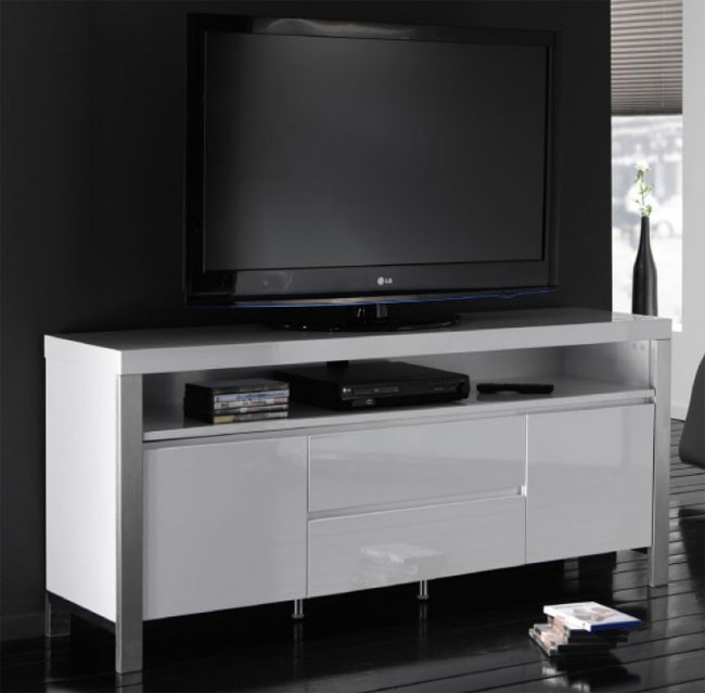 TV Möbel weiß Hochglanz