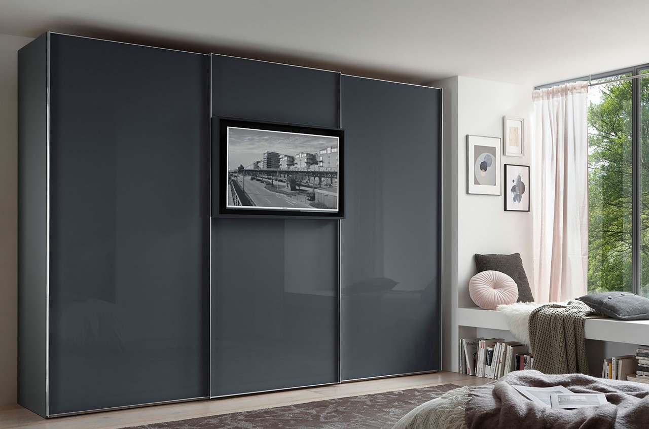 Media Flat Kleiderschrank mit TV Fach