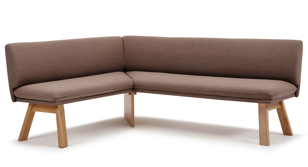 Memphis Eckbank Holz mit Polster