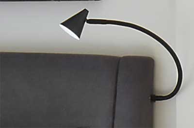 Cono Leselampe Bett Kopfteil