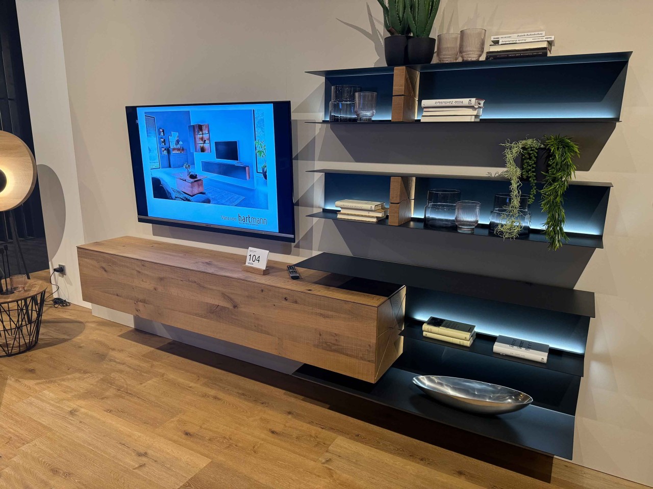 Vara Wohnwand eiche massiv modern