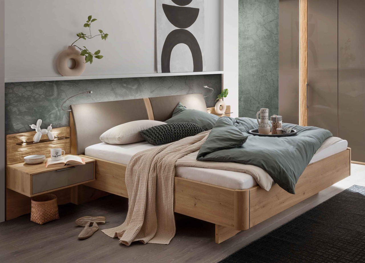 Vancouver Bett mit Polsterkopfteil