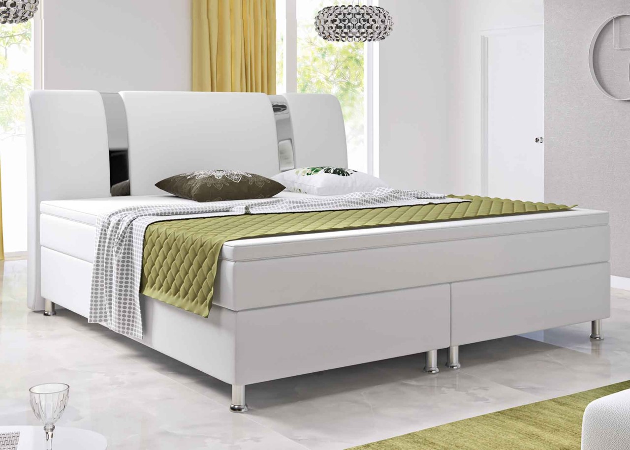 Modernes Polsterbett mit Matratze